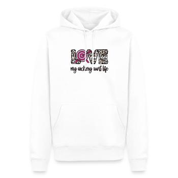 Archery Aunt Of Archers Aunt - Men’s Premium Organic Hoodie - white - Front - Nico (187cm)