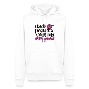 Tir à l’arc Grand-mère des archers Grand-mère - Sweat à capuche Premium bio Homme - blanc - Devant - Nico (187cm)