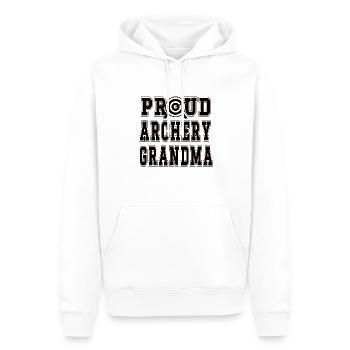 Tir à l’arc Grand-mère d’Archer Grand-mère - Sweat à capuche Premium bio Homme - blanc - Devant - Nico (187cm)