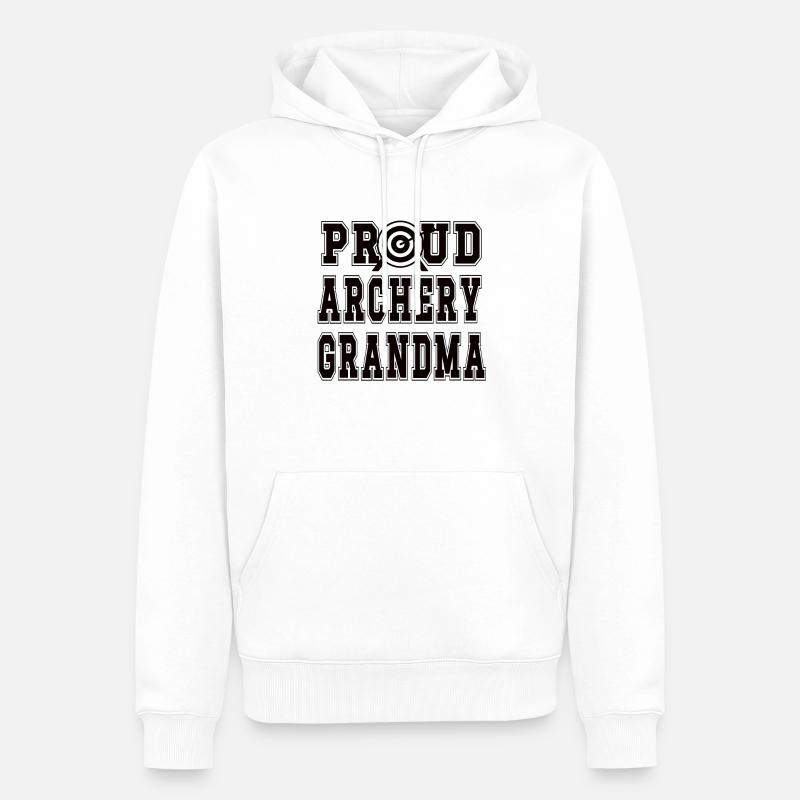 Bogenschießen-Großmutter Von Bogenschützen Oma - Männer Premium Bio Hoodie - Weiß