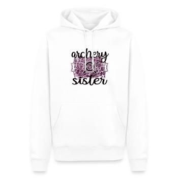 Fier tir à l’arc Sœur des Archers - Sweat à capuche Premium bio Homme - blanc - Devant - Nico (187cm)