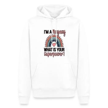Naynay Grand-mère Cadeau de fête des mères Naynay Grand-mère - Sweat à capuche Premium bio Homme - blanc - Devant - Nico (187cm)