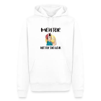 Appréciation du mentor Cadeaux de mentor personnel - Sweat à capuche Premium bio Homme - blanc - Devant - Nico (187cm)
