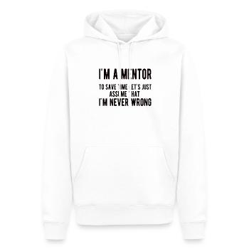 Persönlicher Mentor Geschenk Mentor Wertschätzung - Männer Premium Bio Hoodie - Weiß - Vorne - Nico (187cm)
