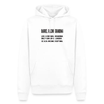 Barrel Racing Grand-mère Cadeau Barrel Racer Grand-mère - Sweat à capuche Premium bio Homme - blanc - Devant - Nico (187cm)