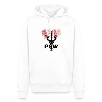 SocialLy Supervised Personal Caregiver Assistant - Men’s Premium Organic Hoodie - white - Front - Nico (187cm)
