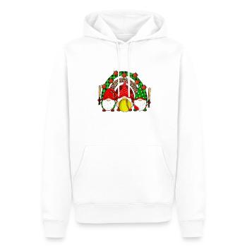 Softball Cadeaux de Noël Joueur de softball Noël - Sweat à capuche Premium bio Homme - blanc - Devant - Nico (187cm)