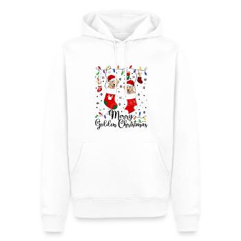 Golden Retriever Noël Golden Dog Cadeau - Sweat à capuche Premium bio Homme - blanc - Devant - Nico (187cm)