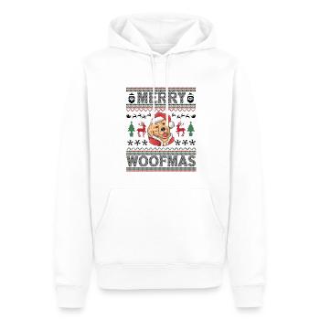 Golden Retriever Noël moche Golden Dog Noël - Sweat à capuche Premium bio Homme - blanc - Devant - Nico (187cm)