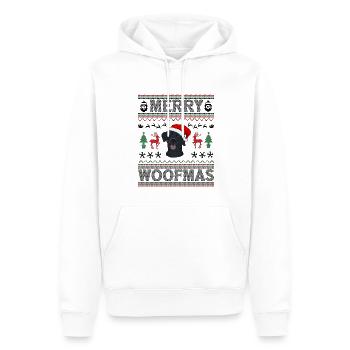 Cadeau de chien d’or de Noël Labrador - Sweat à capuche Premium bio Homme - blanc - Devant - Nico (187cm)