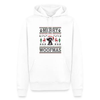 Grand Danois Noël laid Grand Danois Cadeaux de Noël - Sweat à capuche Premium bio Homme - blanc - Devant - Nico (187cm)