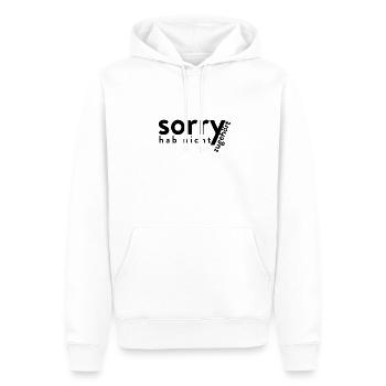 Sorry Hab Nicht Zugehört - Lustiger Kinder Spruch - Männer Premium Bio Hoodie - Weiß - Vorne - Nico (187cm)