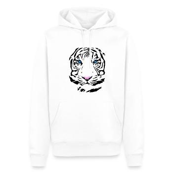 Siberian Tiger Cat Lion Lion Cougar Cat Wild - Men’s Premium Organic Hoodie - white - Front - Nico (187cm)