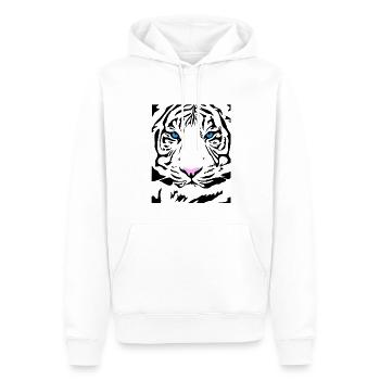 Sibirischer Tiger Katze Löwe Lion Cougar Cat Wild - Männer Premium Bio Hoodie - Weiß - Vorne - Nico (187cm)