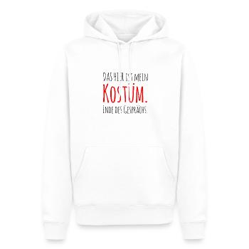 Das Hier Ist Mein Kostüm - Ende Des Gesprächs - Männer Premium Bio Hoodie - Weiß - Vorne - Nico (187cm)