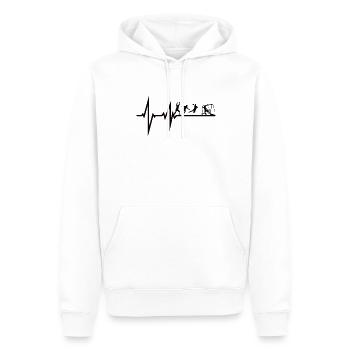 Accessoires de handball motif handball - Sweat à capuche Premium bio Homme - blanc - Devant - Nico (187cm)