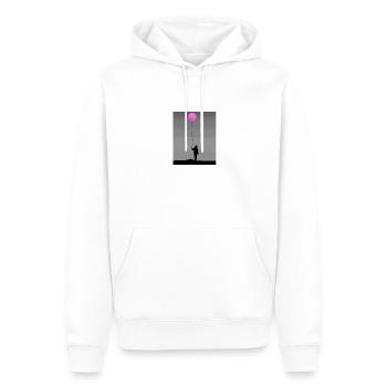 Mond Luftballon Vollmond Sonnenuntergang Art Deco - Männer Premium Bio Hoodie - Weiß - Vorne - Nico (187cm)