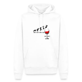 Wein Woche Endlich Freitag Wochenende Wein Party - Männer Premium Bio Hoodie - Weiß - Vorne - Nico (187cm)