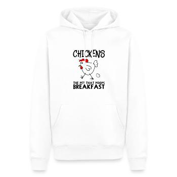 Chicken Breakfast - Hühner Frühstück Eier Geschenk - Männer Premium Bio Hoodie - Weiß - Vorne - Nico (187cm)