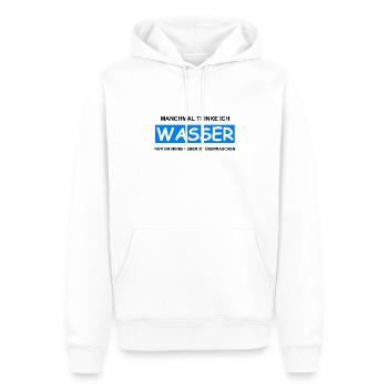 Alkohol - Wasser Um Leber Zu Überraschen - Männer Premium Bio Hoodie - Weiß - Vorne - Nico (187cm)