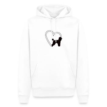 Accessoires pour chiens Caniche Propriétaires de chiens - Sweat à capuche Premium bio Homme - blanc - Devant - Nico (187cm)