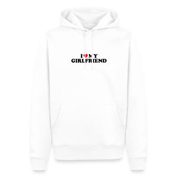 J’aime ma copine T-shirt - Sweat à capuche Premium bio Homme - blanc - Devant - Nico (187cm)