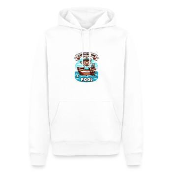 Pool Captain - Kleiner Kapitän, große Abenteuer - Männer Premium Bio Hoodie - Weiß - Vorne - Nico (187cm)
