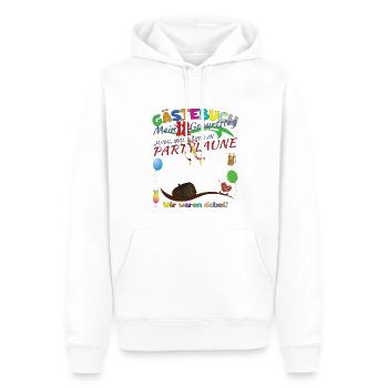 18. Geburtstag Mädchen & Junge Gästebuch - Männer Premium Bio Hoodie - Weiß - Vorne - Nico (187cm)