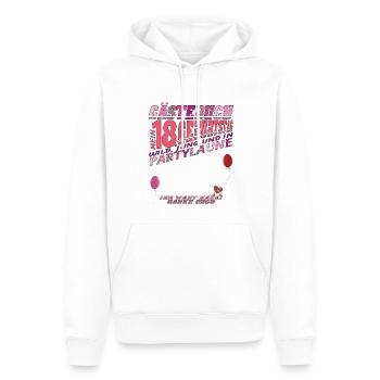 18. Geburtstag Mädchen & Junge Gästebuch - Männer Premium Bio Hoodie - Weiß - Vorne - Nico (187cm)
