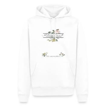 80e anniversaire homme et femme livre d’or - Sweat à capuche Premium bio Homme - blanc - Devant - Nico (187cm)