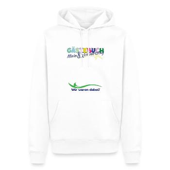 85e anniversaire homme et femme livre d’or - Sweat à capuche Premium bio Homme - blanc - Devant - Nico (187cm)