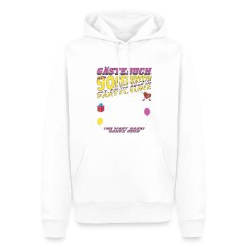 Livre d’or homme et femme 90e anniversaire - Sweat à capuche Premium bio Homme - blanc - Devant - Nico (187cm)