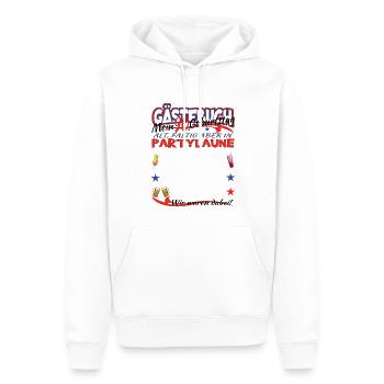 Livre d'or du mari et de la femme du 90e anniversaire - Sweat à capuche Premium bio Homme - blanc - Devant - Nico (187cm)