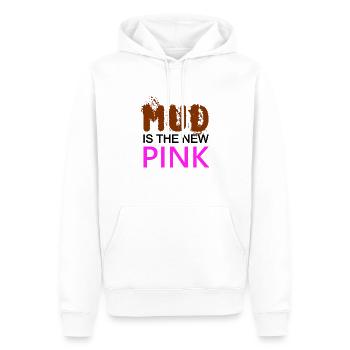 MUD est le nouveau cochon ROSE - Confiant - Sale - Sweat à capuche Premium bio Homme - blanc - Devant - Nico (187cm)