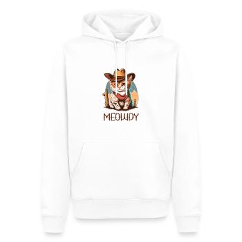 Meowdy Katze Howdy Meme Western Cowboy Kätzchen - Männer Premium Bio Hoodie - Weiß - Vorne - Nico (187cm)