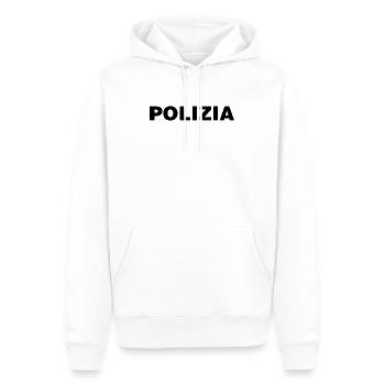 Police On – Lustiges T-Shirt mit Textmotiv - Männer Premium Bio Hoodie - Weiß - Vorne - Nico (187cm)