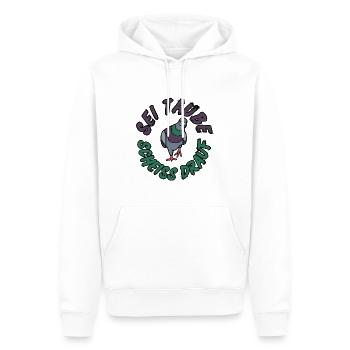 Sei Taube, Scheiß drauf - Männer Premium Bio Hoodie - Weiß - Vorne - Nico (187cm)