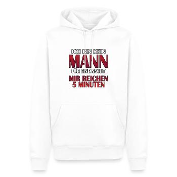 Kein Mann für eine Nacht lustiger Männer Spruch - Männer Premium Bio Hoodie - Weiß - Vorne - Nico (187cm)