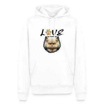 KATZE HUMOR DRÖLES GESCHENK KÄTZCHEN LIEBE KATZEN KATZE - Männer Premium Bio Hoodie - Weiß - Vorne - Nico (187cm)