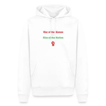 Rise of the Woman - Men’s Premium Organic Hoodie - white - Front - Nico (187cm)