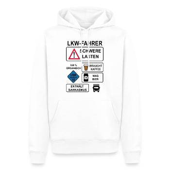 LKW Fahrer - Männer Premium Bio Hoodie - Weiß - Vorne - Nico (187cm)