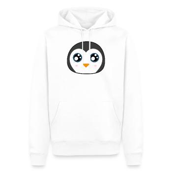 Süßes Baby Pinguin mit großen Augen - Männer Premium Bio Hoodie - Weiß - Vorne - Nico (187cm)