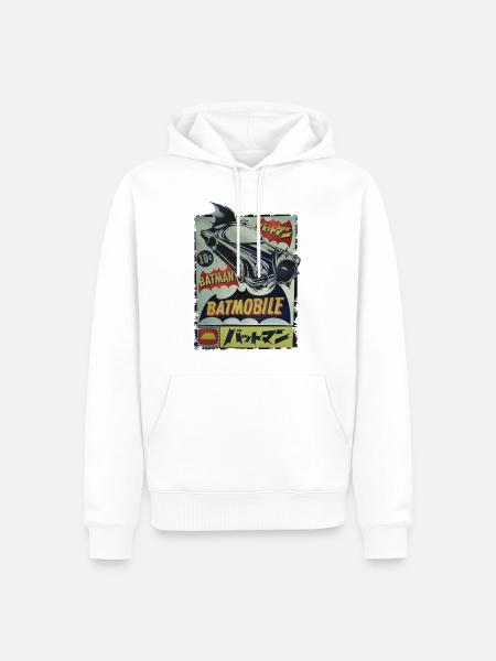 DC Comics Originals Batman En Japonais - Sweat à capuche Premium bio Homme - blanc