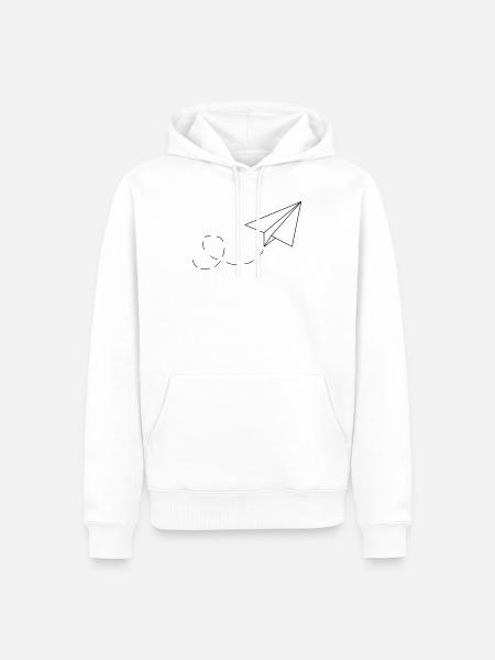 PAPER FLYER - Men’s Premium Organic Hoodie - white