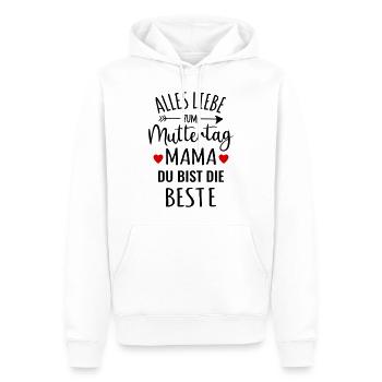 Muttertag beste liebe Mama gratulieren Glückwunsch - Männer Premium Bio Hoodie - Weiß - Vorne - Nico (187cm)
