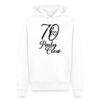 70 Party Crew 70. Geburtstag 70 Jahre alt - Männer Premium Bio Hoodie - Weiß - Vorne - Nico (187cm)