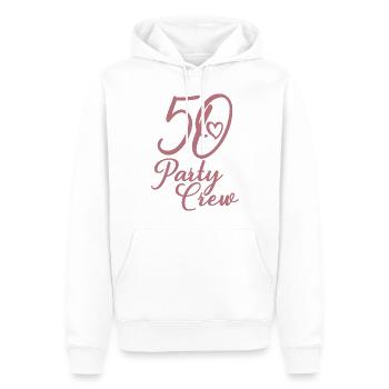 50 Party Crew 50th Birthday Party 50 ans - Sweat à capuche Premium bio Homme - blanc - Devant - Nico (187cm)