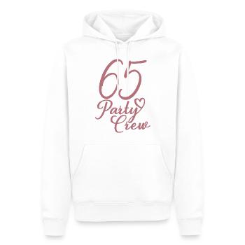 65 Party Crew 65. Geburtstag 65 Jahre alt - Männer Premium Bio Hoodie - Weiß - Vorne - Nico (187cm)