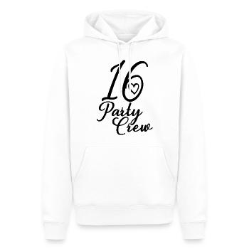 16 Party Crew 16. Geburtstag Party 16 Jahre alt - Männer Premium Bio Hoodie - Weiß - Vorne - Nico (187cm)