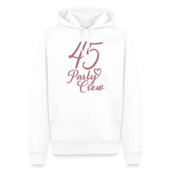 45 Party Crew 45. Geburtstag 45 Jahre alt - Männer Premium Bio Hoodie - Weiß - Vorne - Nico (187cm)